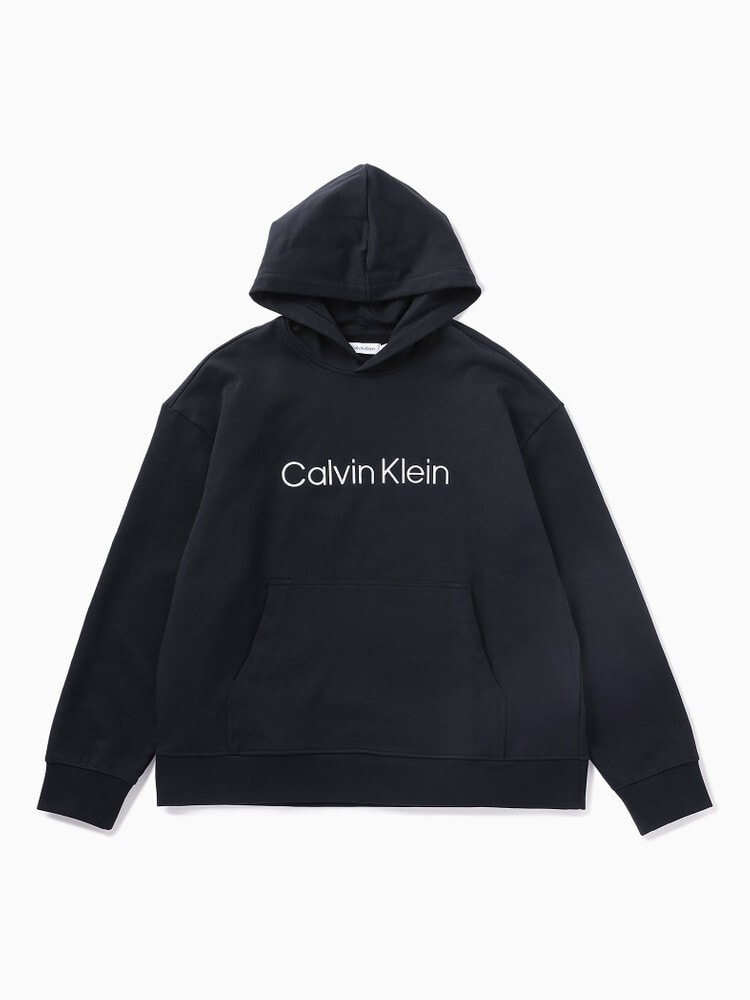 Calvin Klein (カルバンクライン) 裏毛 ロゴ ショート丈 プル