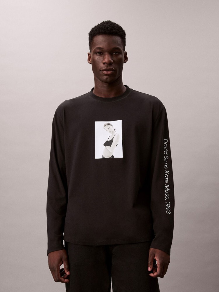 カルバンクライン ケイトモス Tシャツ ロンT   長袖Tシャツ - クラシックケイトロングスリーブTシャツ | カルバン
