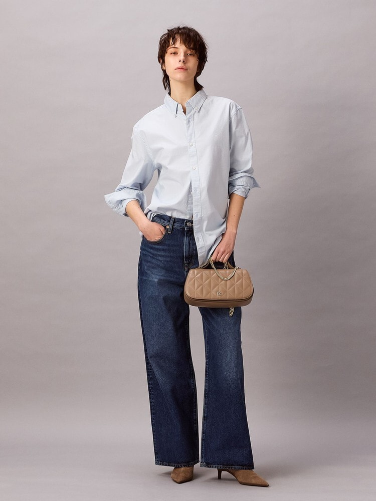 シャツ - ロングスリーブソリッドオックスフォードクラシックシャツ 30