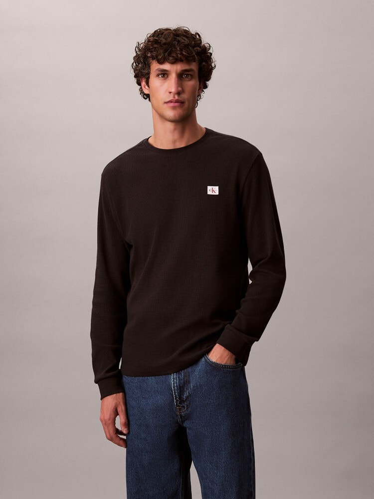 長袖Tシャツ - ロングスリーブワッフルバッジクルーネックT 長袖Tシャツ - ロングスリーブワッフルバッジクルーネックT