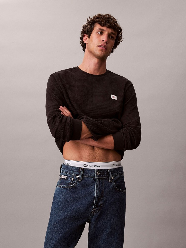長袖Tシャツ - ロングスリーブワッフルバッジクルーネックTシャツ 6