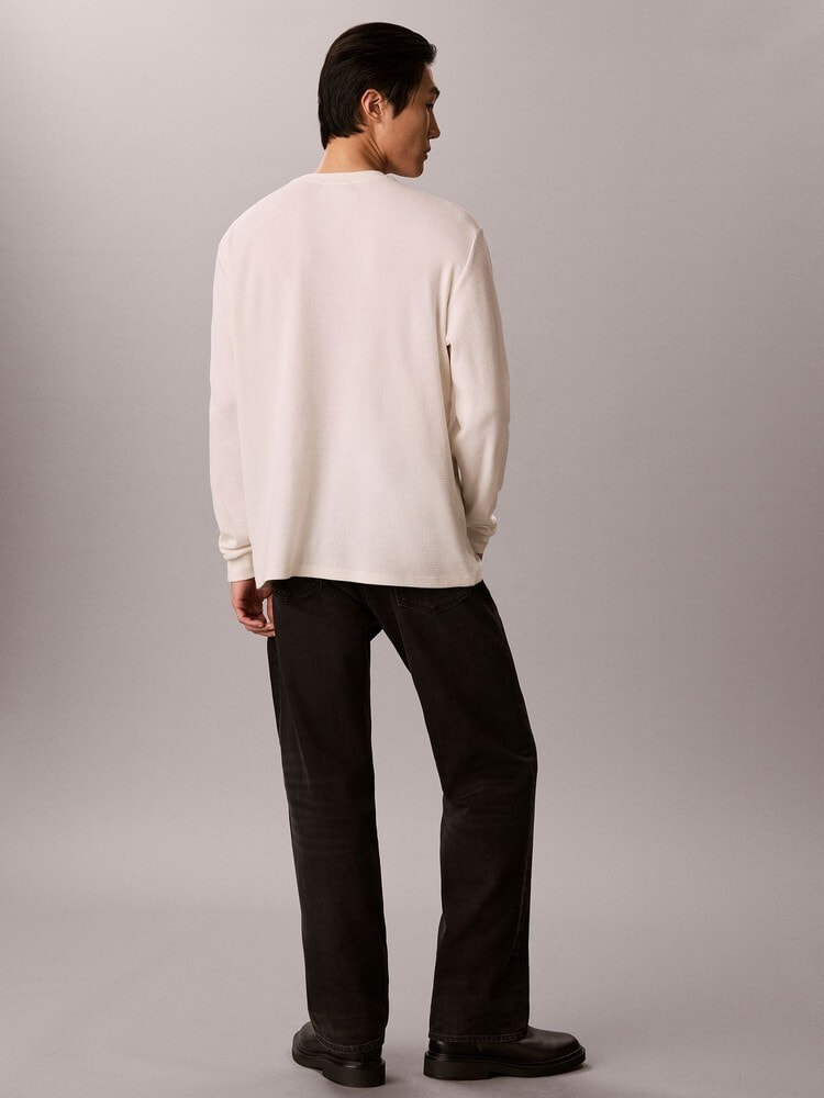 長袖Tシャツ - ロングスリーブワッフルバッジクルーネックTシャツ 12