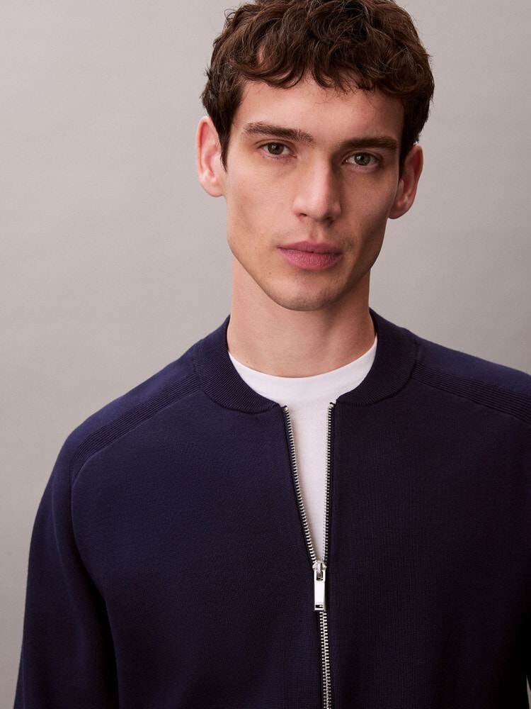 ニット - ロングスリーブニットフルジップブルゾン | カルバン