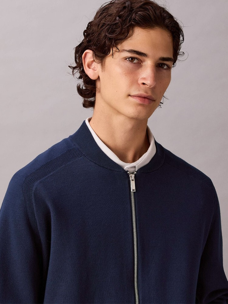 ニット - ロングスリーブニットフルジップブルゾン | カルバン