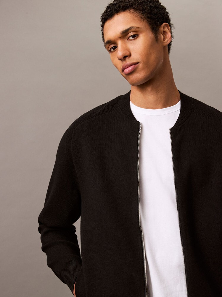 ニット - ロングスリーブニットフルジップブルゾン | カルバン