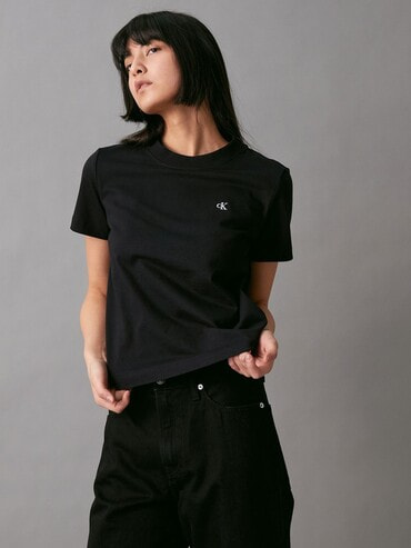 【 】◆CK Jeans クルーネックTシャツ◆送料無料◆ ユニセックス】アーカイブロゴ リラックスクルーネック Tシャツ