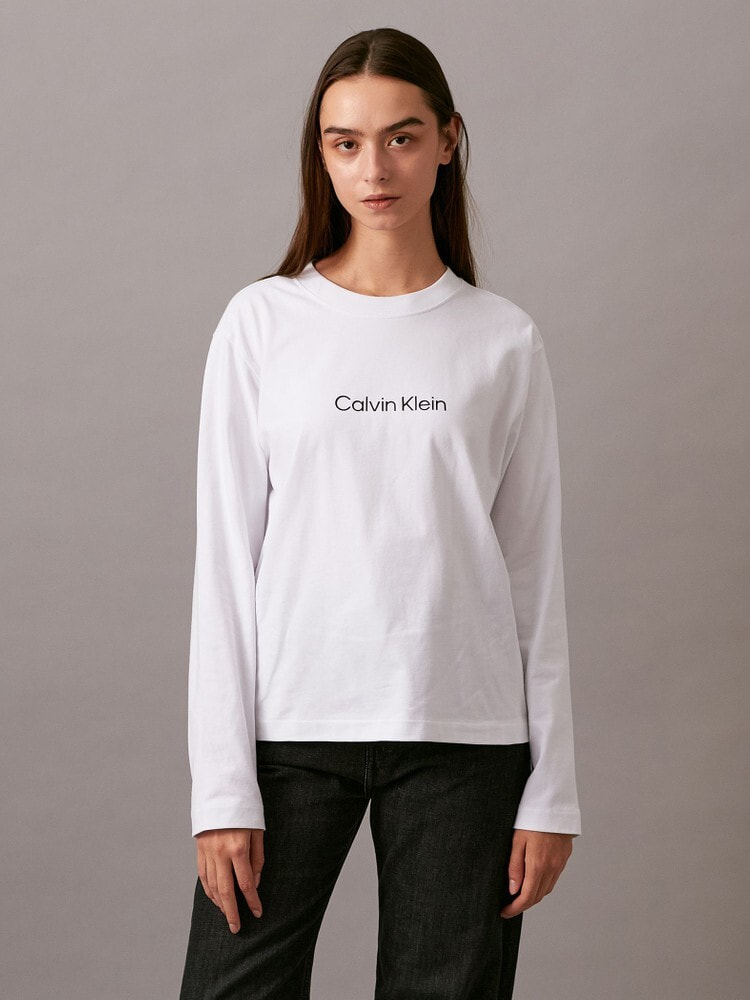 CalvinCalvin KleinロングTシャツ - Tシャツ/カットソー(七分/長袖)