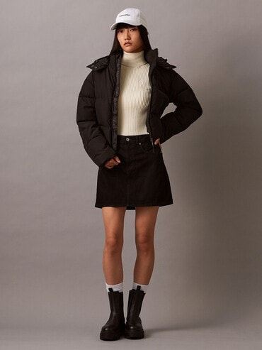 ★ウォッシュ加工デニム★HERMESレザーディテールケリースカート DE-ALBUS-L A0492309C03 スカート(WOMEN)|DIESEL(ディーゼル