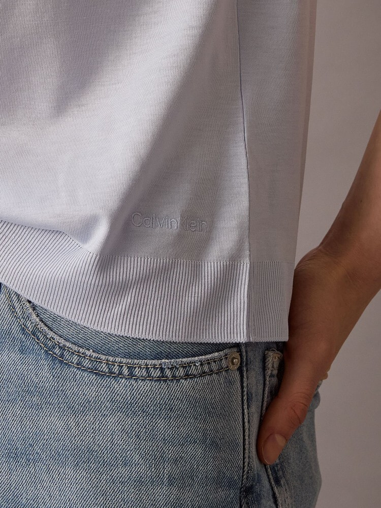 Tシャツ - シルクタッチショートスリーブセーター | カルバン
