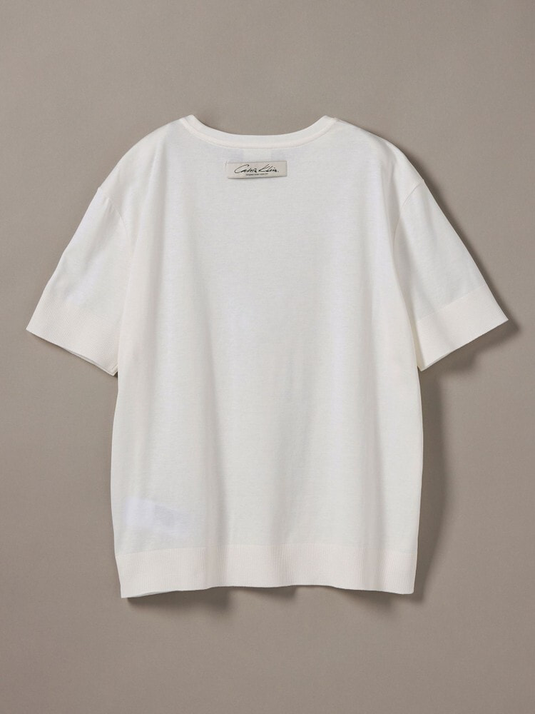 ニット - ショートスリーブシルクコットンクルーネックTシャツ 13