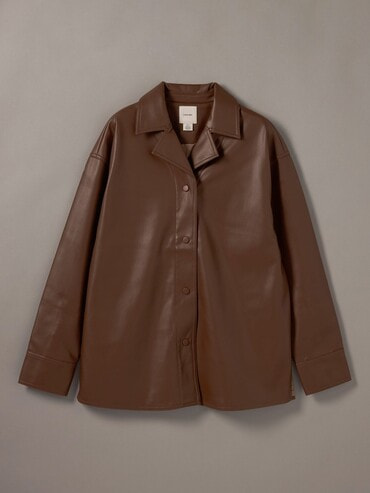 シャツ - フェイクレザーシャツ | カルバン・クライン 公式オンライン