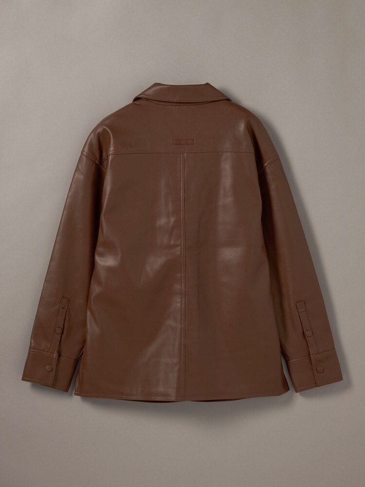 シャツ - フェイクレザーシャツ 7
