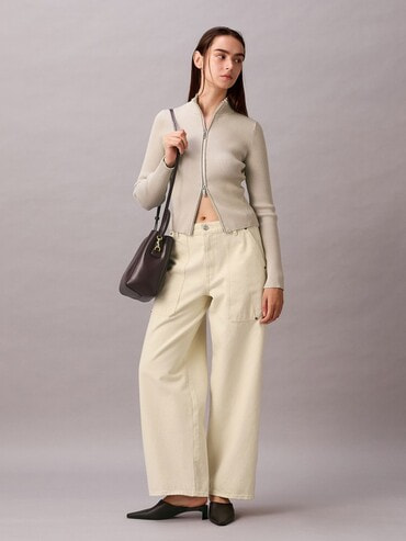 ニット - フルジップロングスリーブニット | カルバン・クライン