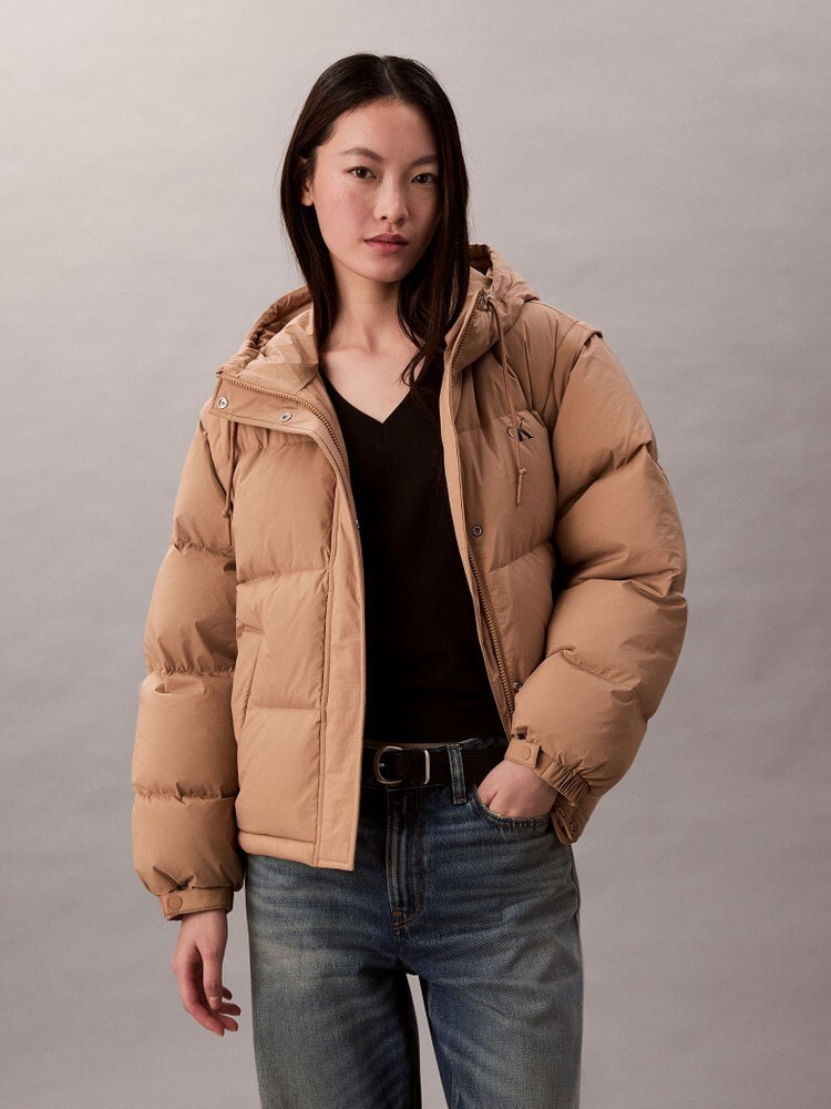 :CK Jeans コーデュロイクロッププーファーショートダウン CK Jeans コーデュロイクロッププーファーショートダウン