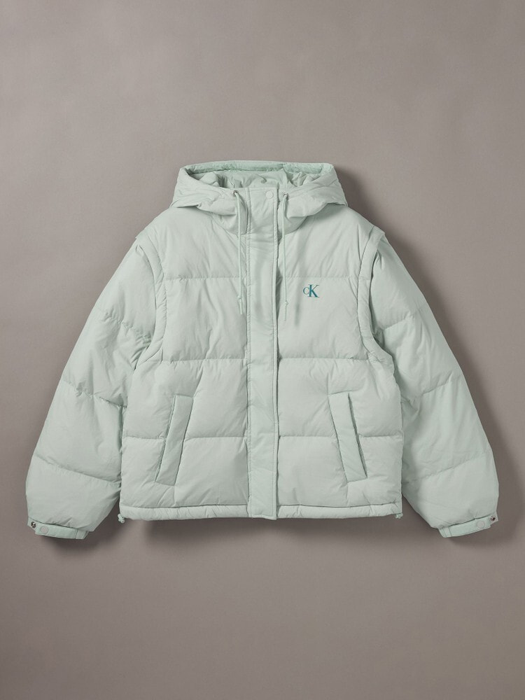 ダウンジャケット - ディタッチャブルスリーブダウンパファー