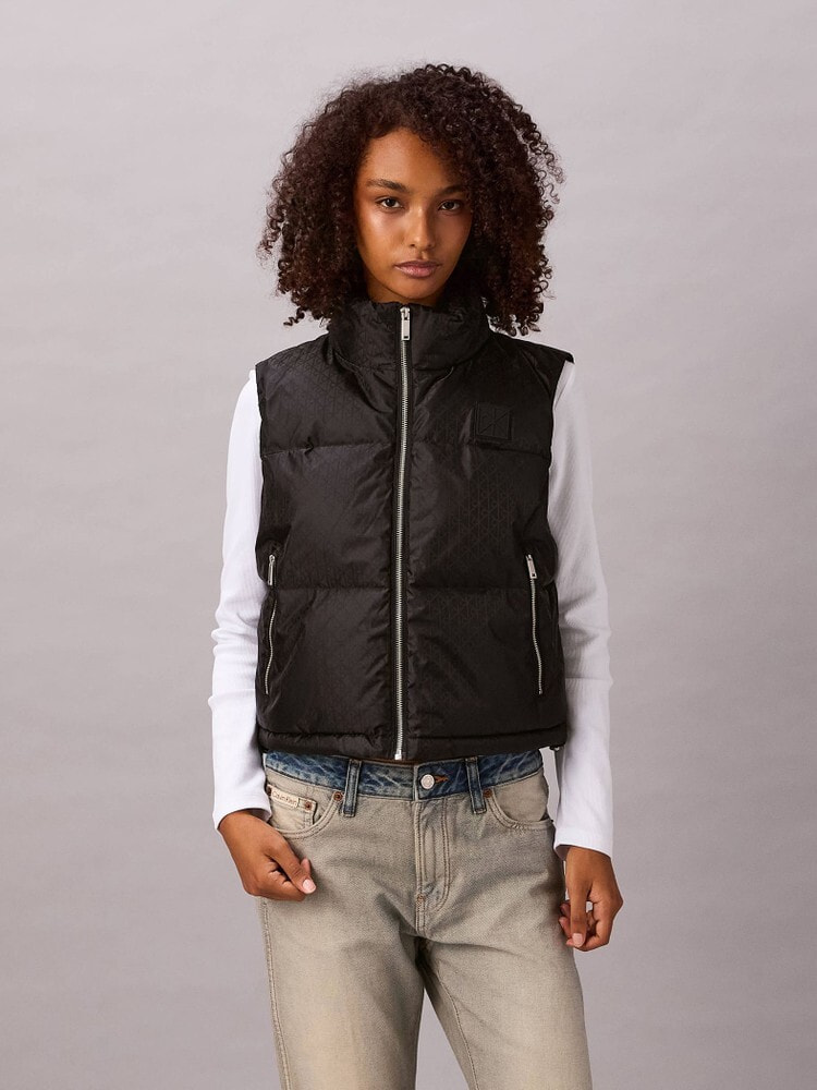 ダウンベスト - ロゴジャカードパッファダウンベスト | カルバン