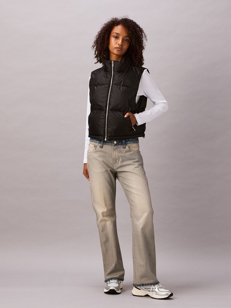 ダウンベスト - ロゴジャカードパッファダウンベスト | カルバン