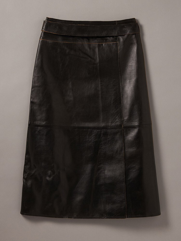 スカート - ラムレザーラップスカート | カルバン・クライン 公式