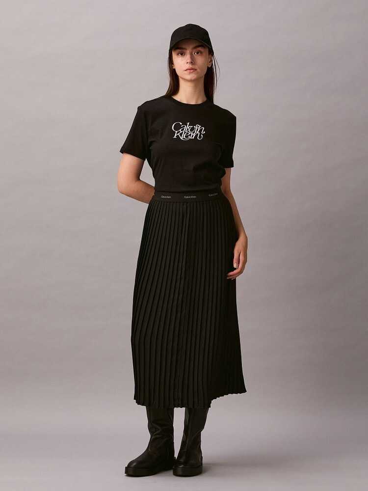 スカート - ロゴプリーツミディスカート | カルバン・クライン