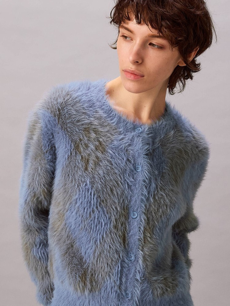 luijewelry 　ニット・セーター 　水色 Lugnoncure（ルノンキュール）の「求心柄編みニット（ニット/セーター