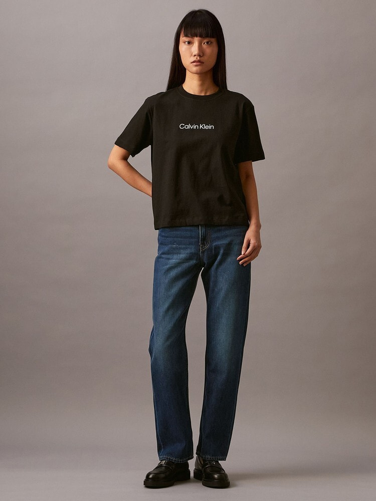Tシャツ - ショートスリーブリラックススタンダードロゴクルーネックTシャツ 6