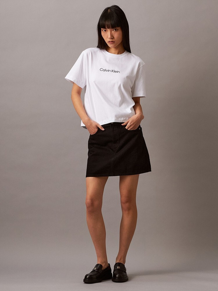 Tシャツ - ショートスリーブリラックススタンダードロゴクルーネックTシャツ 28