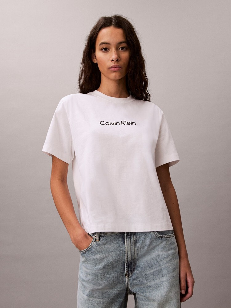 Tシャツ - ショートスリーブリラックススタンダードロゴクルーネックTシャツ 13
