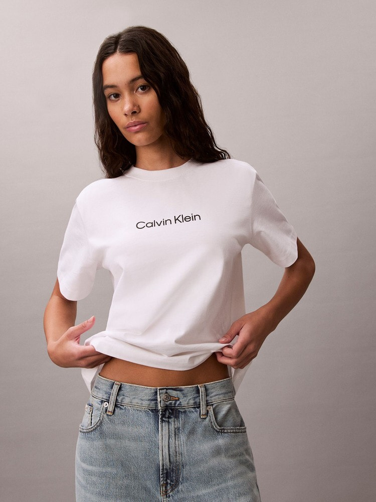 Tシャツ - ショートスリーブリラックススタンダードロゴクルーネックTシャツ 16