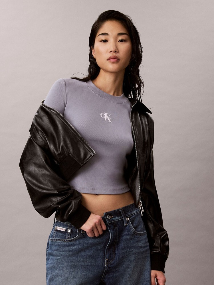 長袖Tシャツ - ロングスリーブモノグラムベビーTシャツ | カルバン