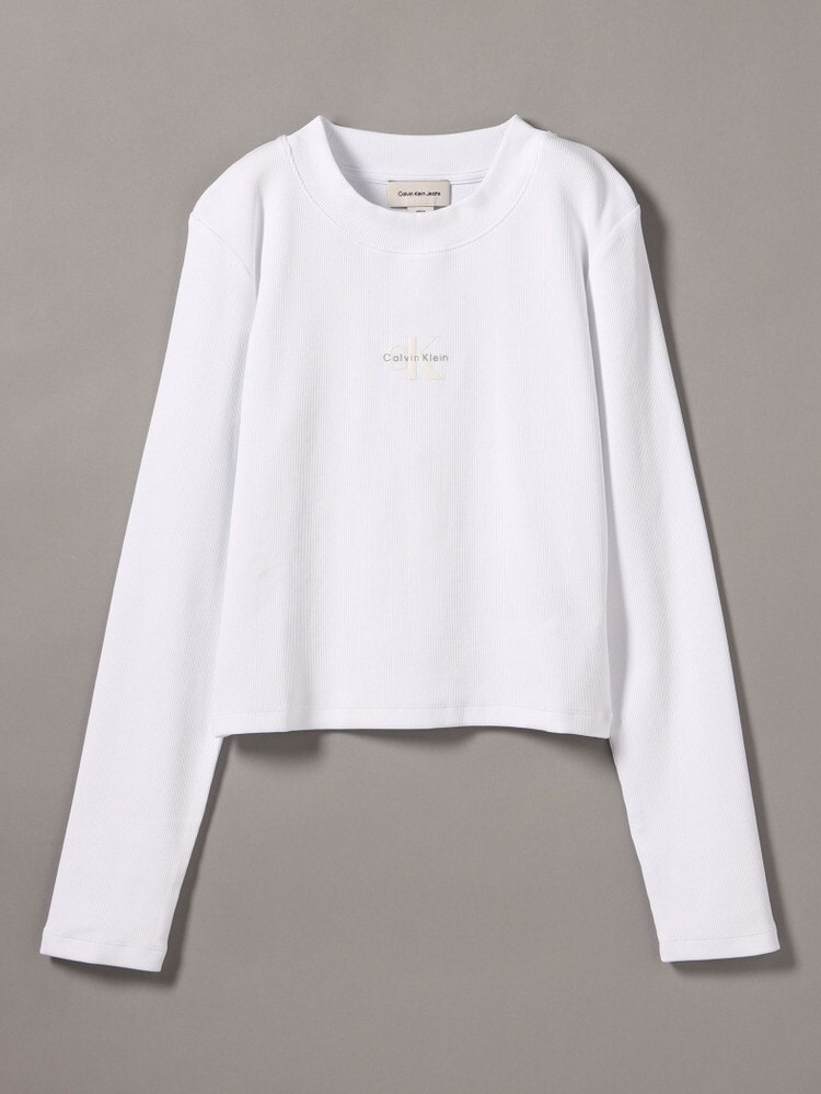 カルバンクライン　ロングスリーブモノグラムベビーTシャツ 長袖Tシャツ - ロングスリーブモノグラムベビーTシャツ