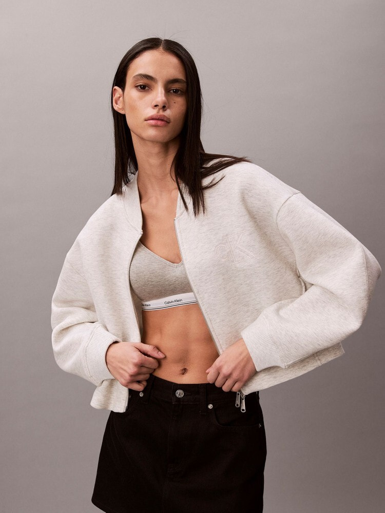 ボンバージャケット - オーバーサイズショートジップボンバー