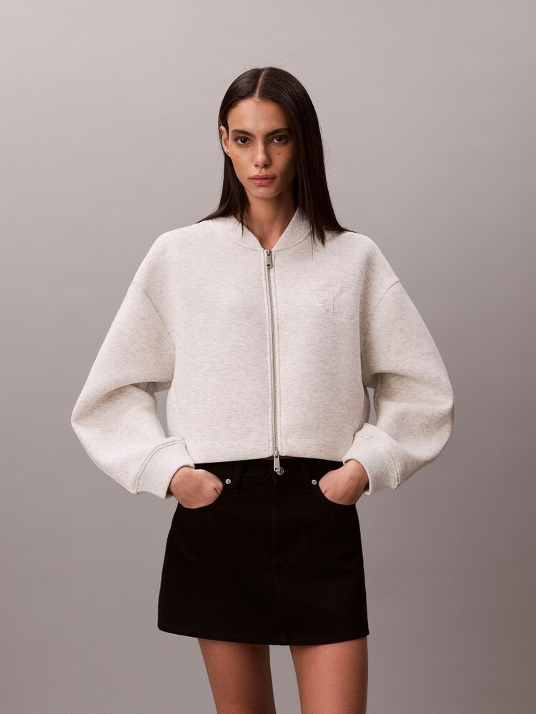 ボンバージャケット - オーバーサイズショートジップボンバー