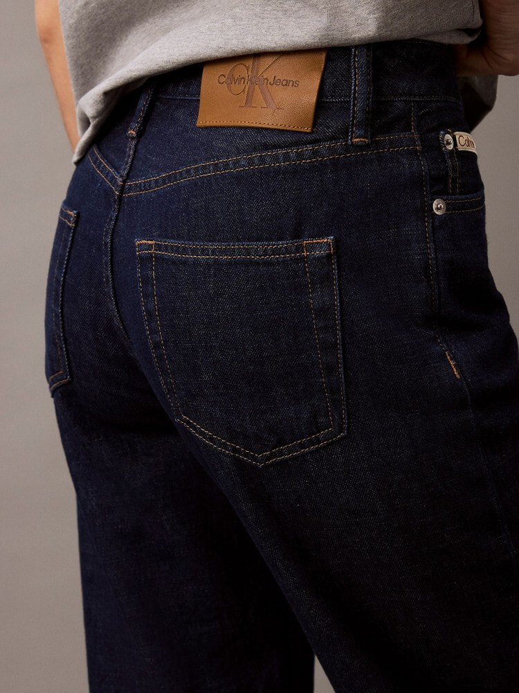 90s Straight]ジーンズ(デニムパンツ) - リネンリラックスストレート