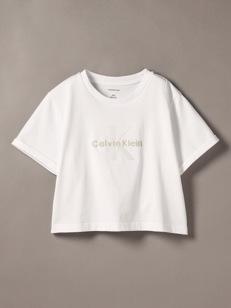 Tシャツ - CKロゴショートスリーブクロップドTシャツ | カルバン