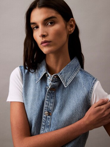 【 】CK Jeans スリーブレスミニドレス◆送料無料◆ CALVIN KLEIN】CK Jeans スリーブレスミニドレス◇送料無料◇
