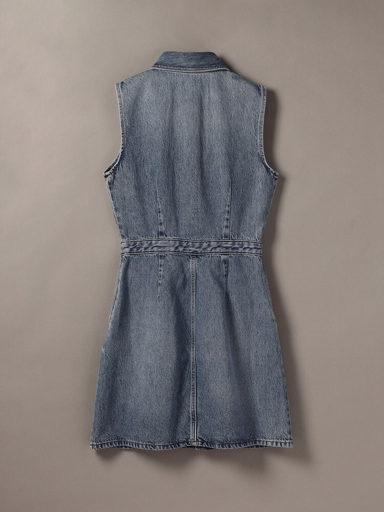 2点以上でさらに10%OFF】ワンピース - スリーブレスデニムミニ