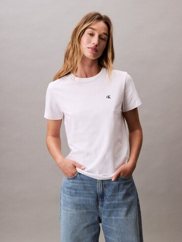 【 】CK Jeans シルクリブスリムTシャツ◆送料無料◆ 2点以上でさらに10%OFF】Tシャツ - シルクリブスリムTシャツ