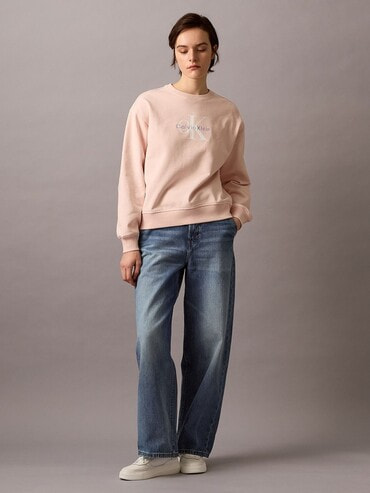 スウェット - ロングスリーブモノグラムロゴフレンチテリー