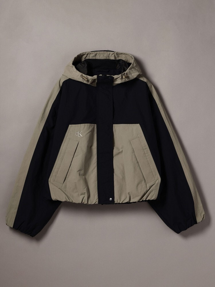 ジャケット - ジップアップフーデッドショートジャケット