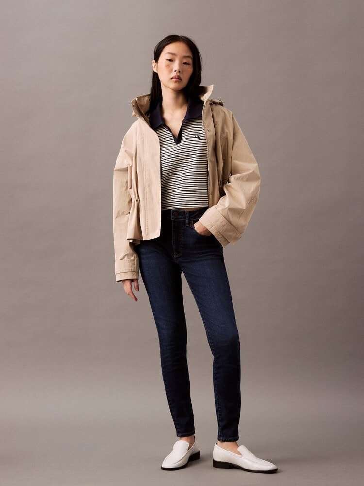 Skinny]ジーンズ(デニムパンツ) - ミッドライズスキニーブルー