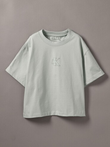 【  Jeans】ロゴプリント クロップド Tシャツ 半袖 ロゴプリントクロップドTシャツ〔メール便可／50〕 | miette