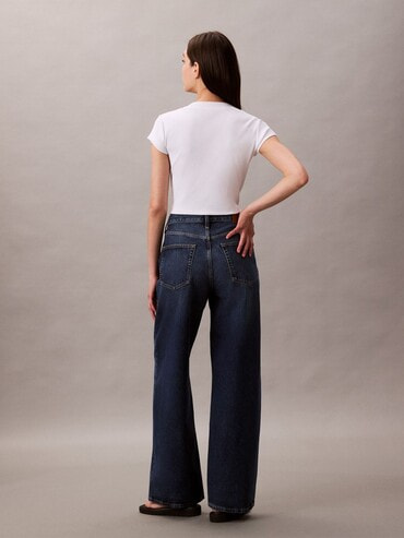 t-pablow着用　カルバンクラインジーンズ Wide Leg]ジーンズ(デニムパンツ) - ワイドレッグジーンズ | カルバン
