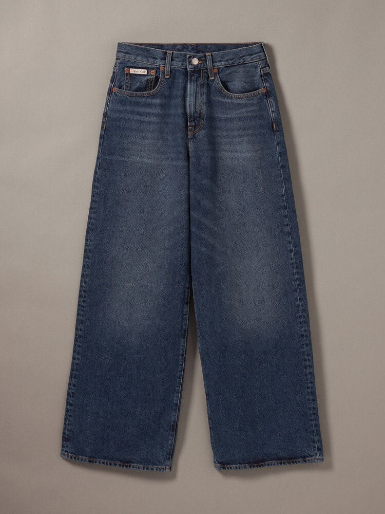 くるりん Wide Leg]ジーンズ(デニムパンツ) - ワイドレッグジーンズ | カルバン