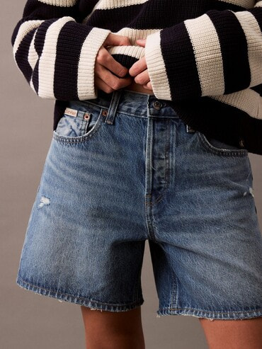 ショートパンツ 25SS   Signature 90s fit 6 inch denim shorts 25SS Calvin Klein Signature 90s fit 6 inch denim shorts
