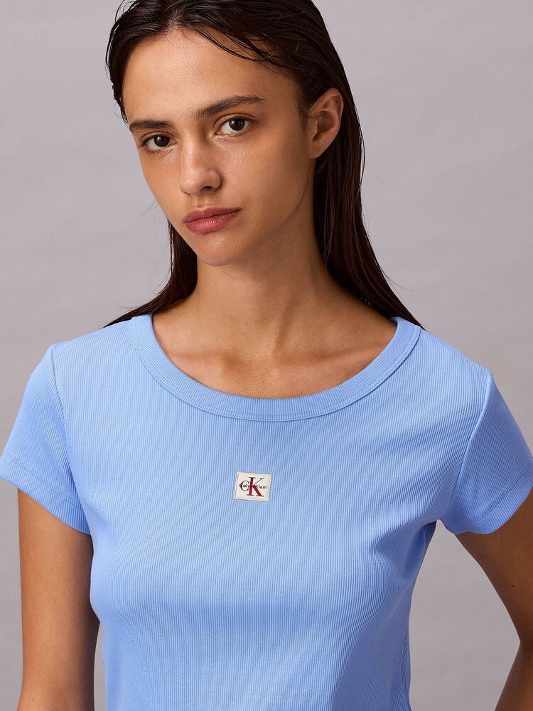 Tシャツ - クルーネックリブクロップドTシャツ | カルバン・クライン