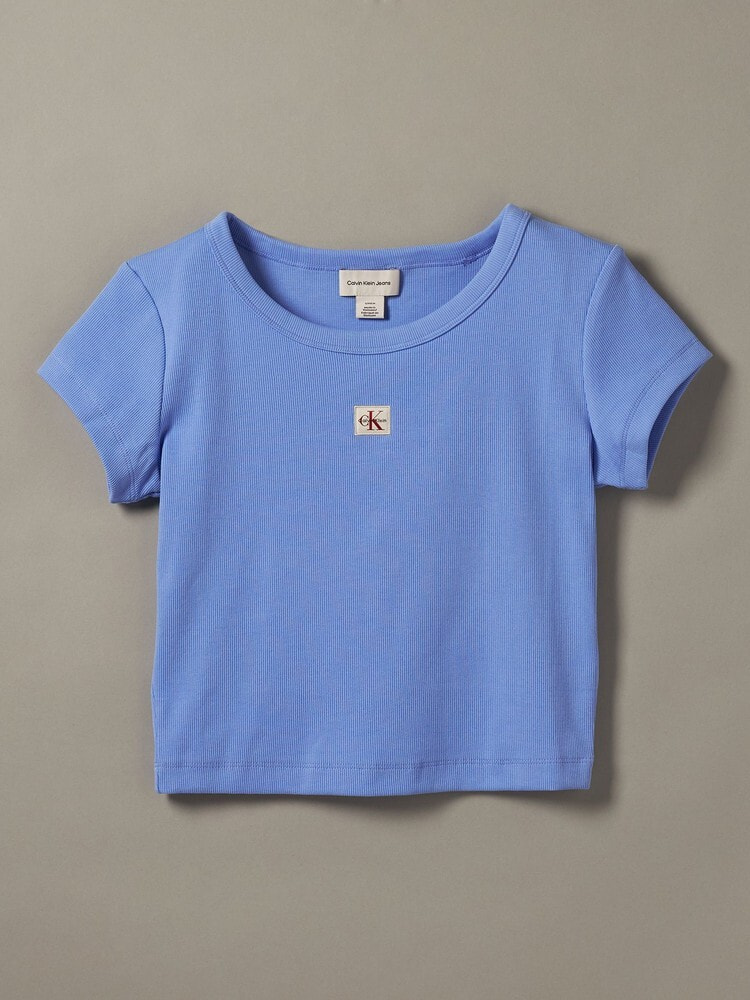 Tシャツ - クルーネックリブクロップドTシャツ 30