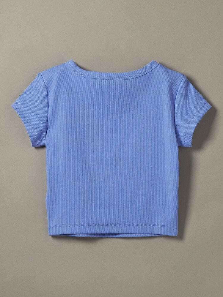 Tシャツ - クルーネックリブクロップドTシャツ 31