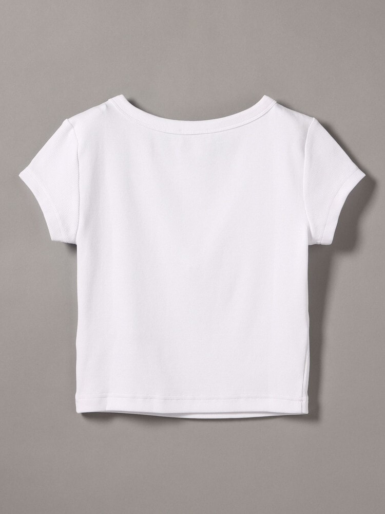Tシャツ - クルーネックリブクロップドTシャツ 16