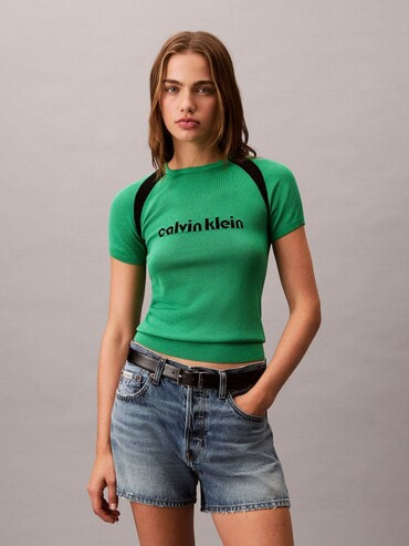 セーター - ショートスリーブロゴセーター | カルバン・クライン