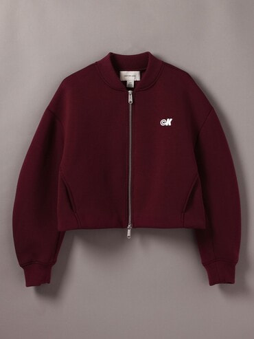 ボンバージャケット - オーバーサイズジップアップボンバージャケット